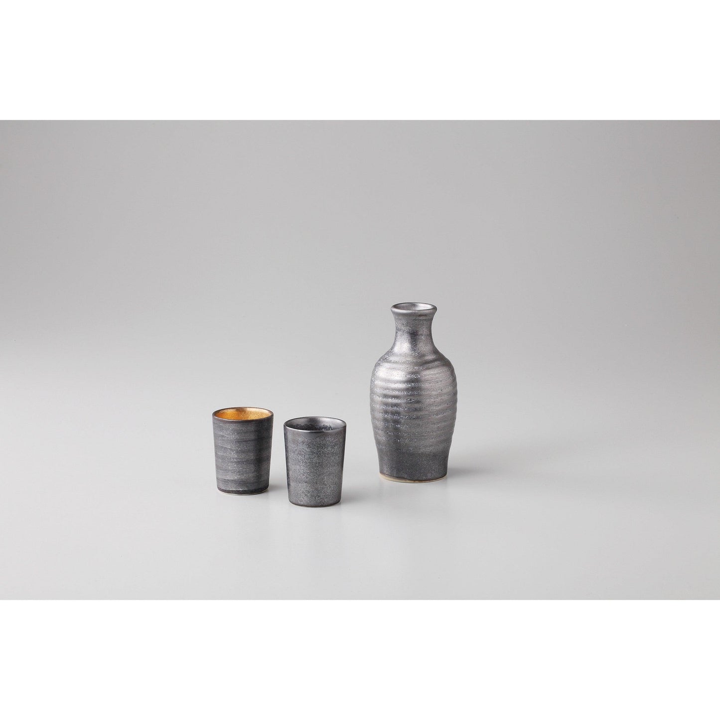 Pottery Sake Bottle & Cup Set