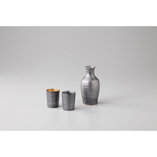 Pottery Sake Bottle & Cup Set - ECI Online store│One dollar 100 yen shop