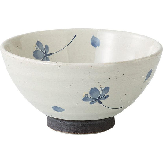 Pottery Bowl (Cherry blossom dance / Blue / L) - ECI Online store│One dollar 100 yen shop