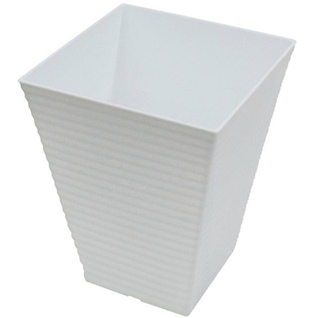 Square Flower Pot (White / 17 * 17 * 19.3cm) - ECI Online store│One dollar 100 yen shop