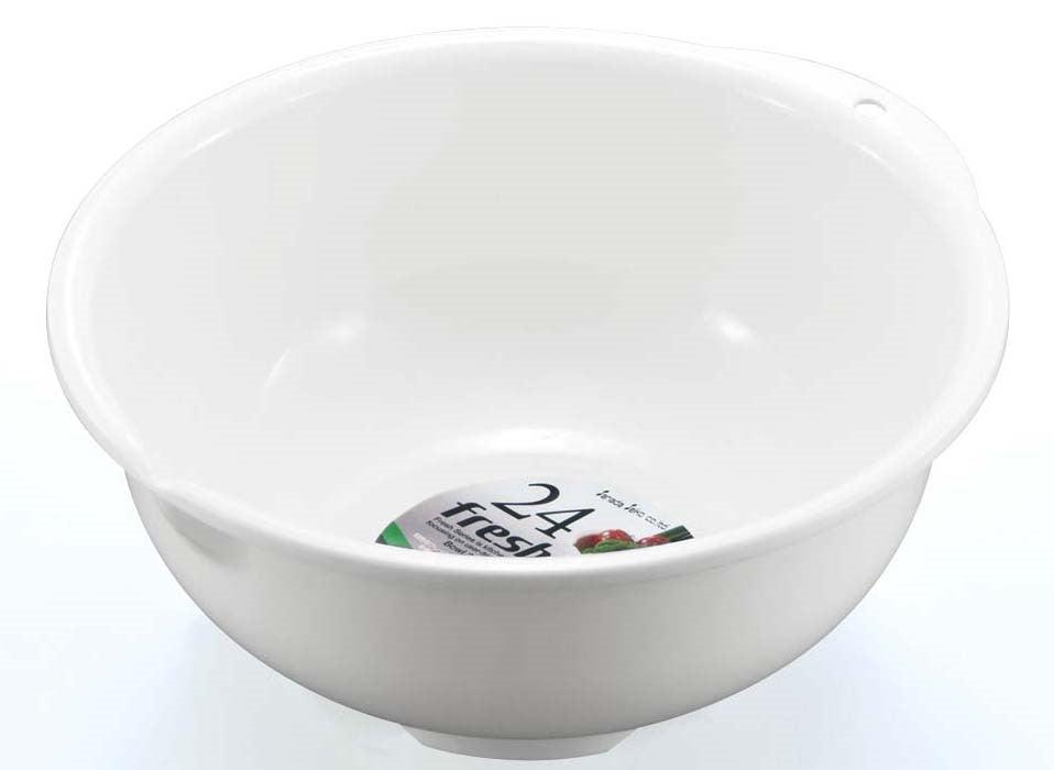 Mixing Bowl #24 White 26.8 DIA * 28 * 11.7cm - ECI Online store│One dollar 100 yen shop