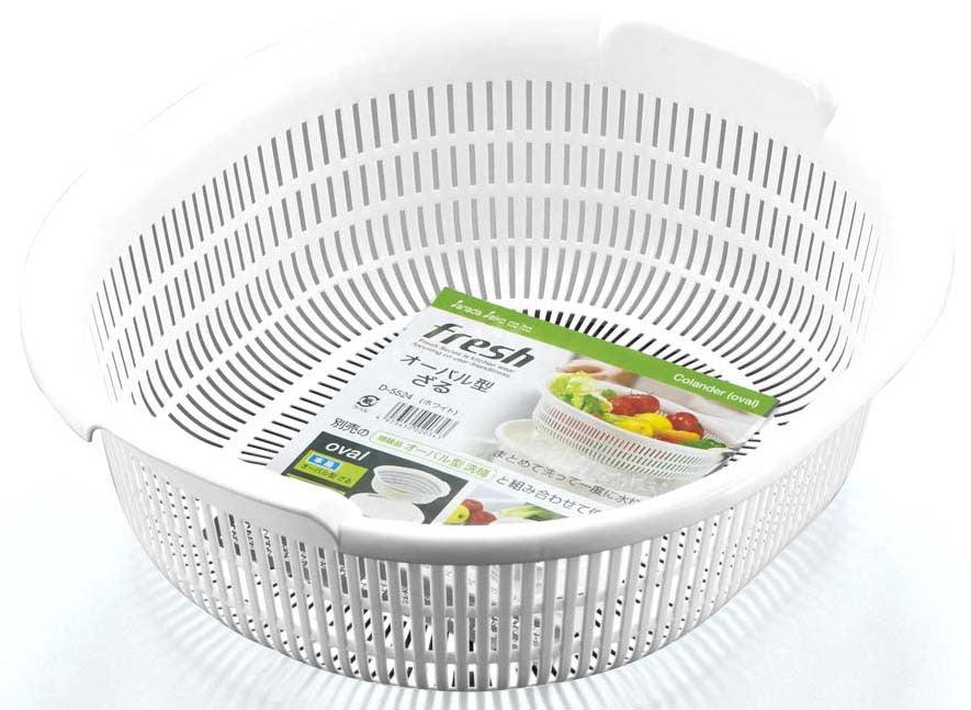 Oval Colander White 29.1 * 32.7 * 10.9cm - ECI Online store│One dollar 100 yen shop