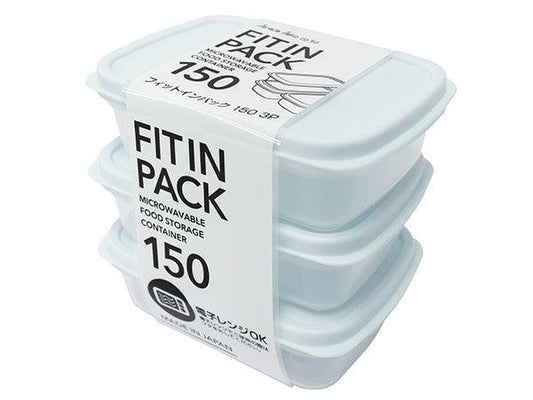 Food Container (FIT IN PACK / 150 / 3pcs / AQ) - ECI Online store│One dollar 100 yen shop