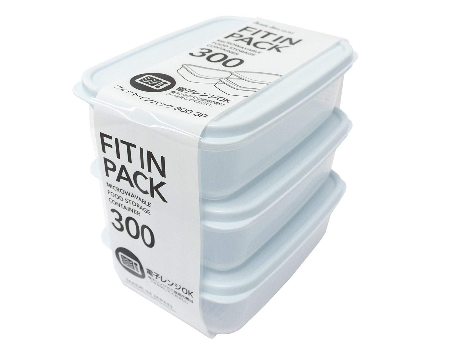 Food Container (FIT IN PACK / 300 / 3pcs / AQ) - ECI Online store│One dollar 100 yen shop