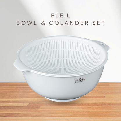 FLEIL Bowl & Colander Set (M / White)
